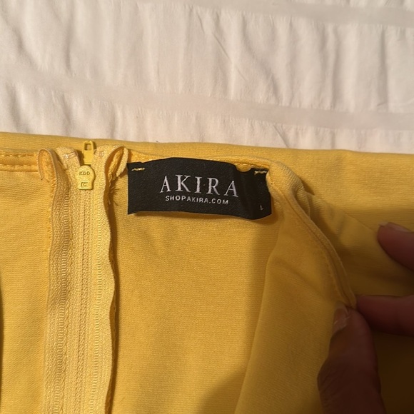 Akira mustard yellow midi dress size large - Picture 4 of 5